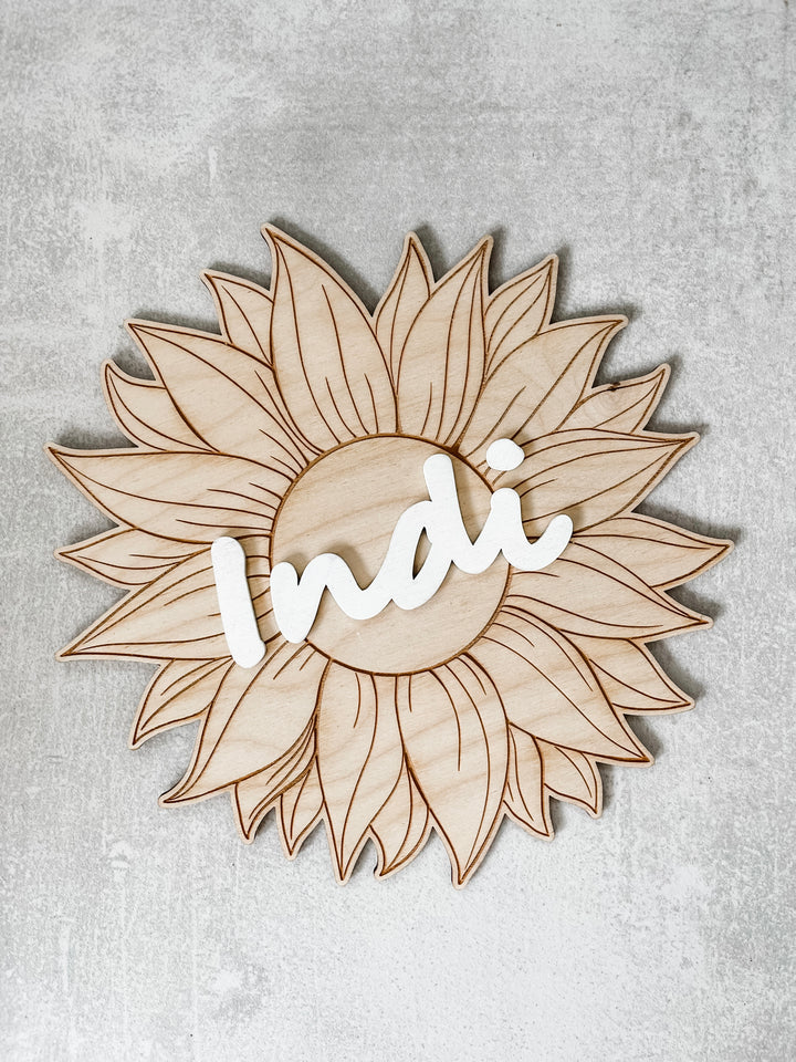 Sunflower Name Plaque