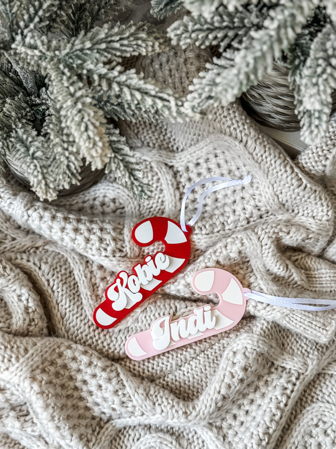 Retro Candy Cane Ornament