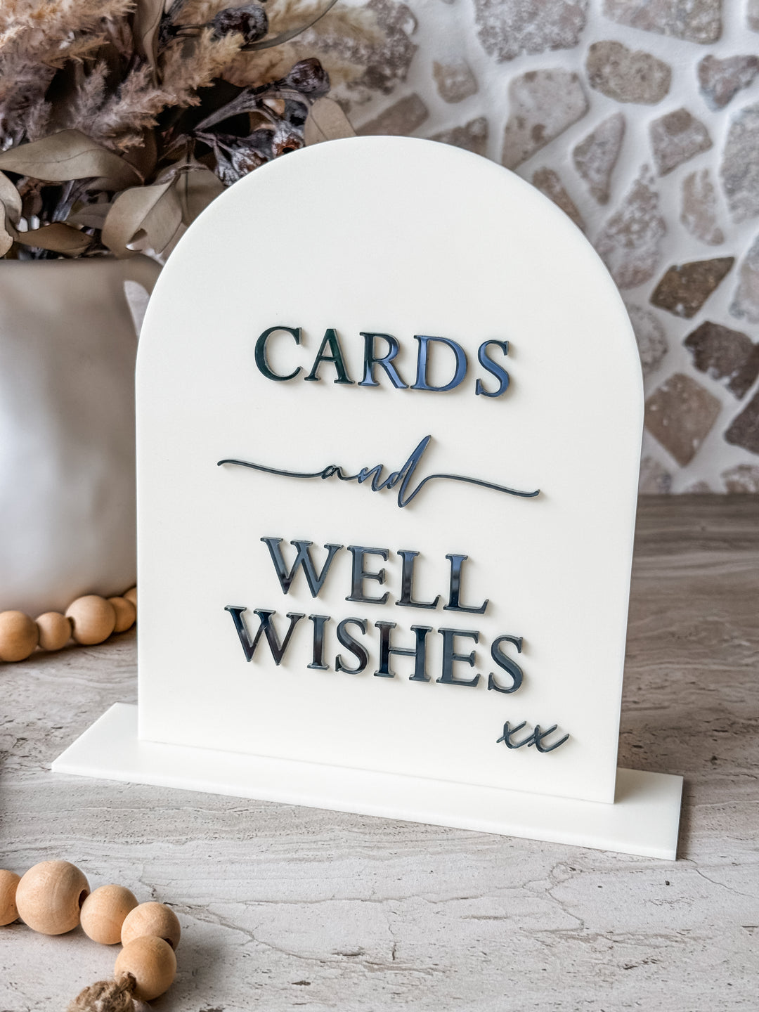 Cards and Well Wishes Sign