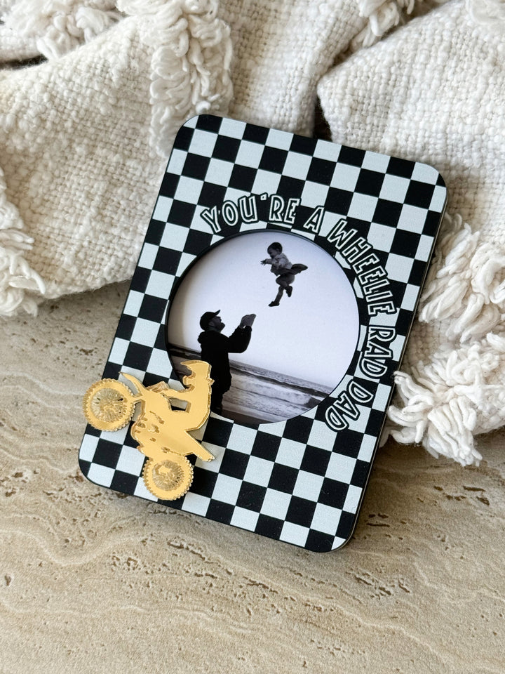 Acrylic Fridge Magnet - Wheelie Rad Dad