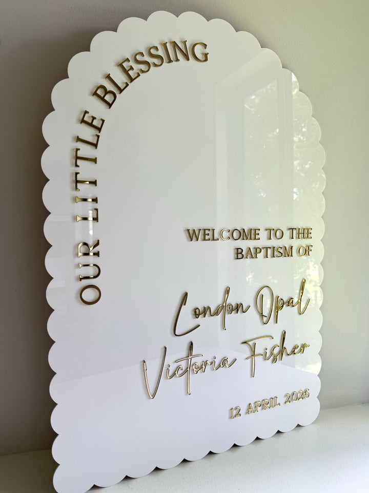 Baptism Welcome Sign - Style 4