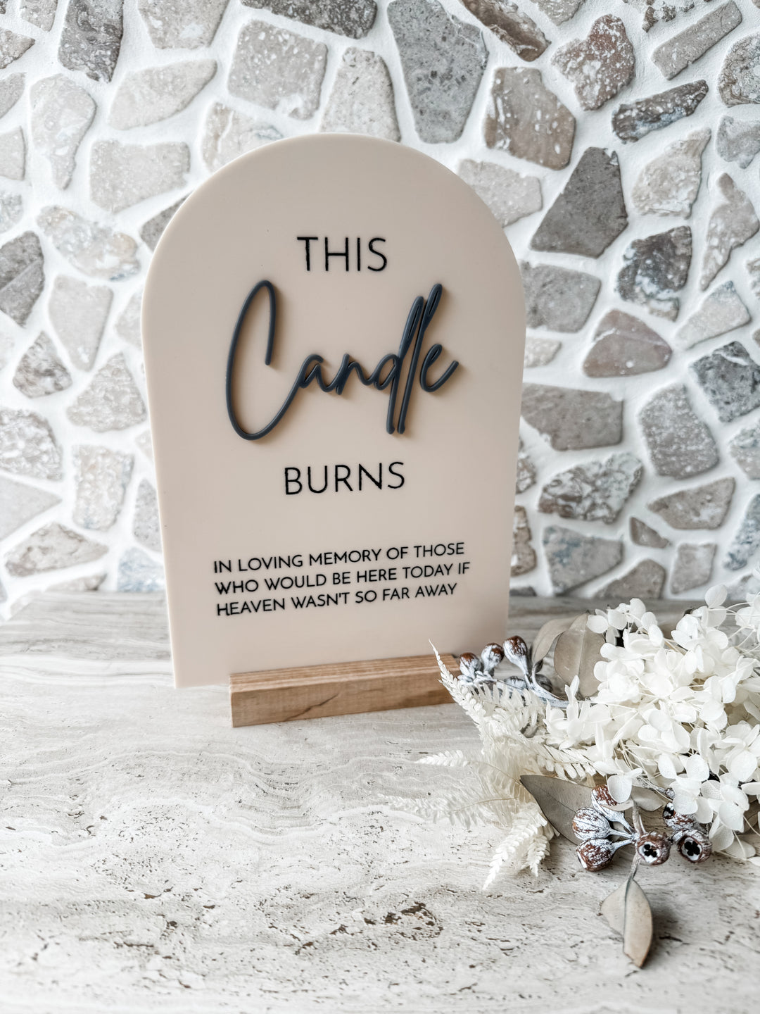 Acrylic Arch Memorial Sign