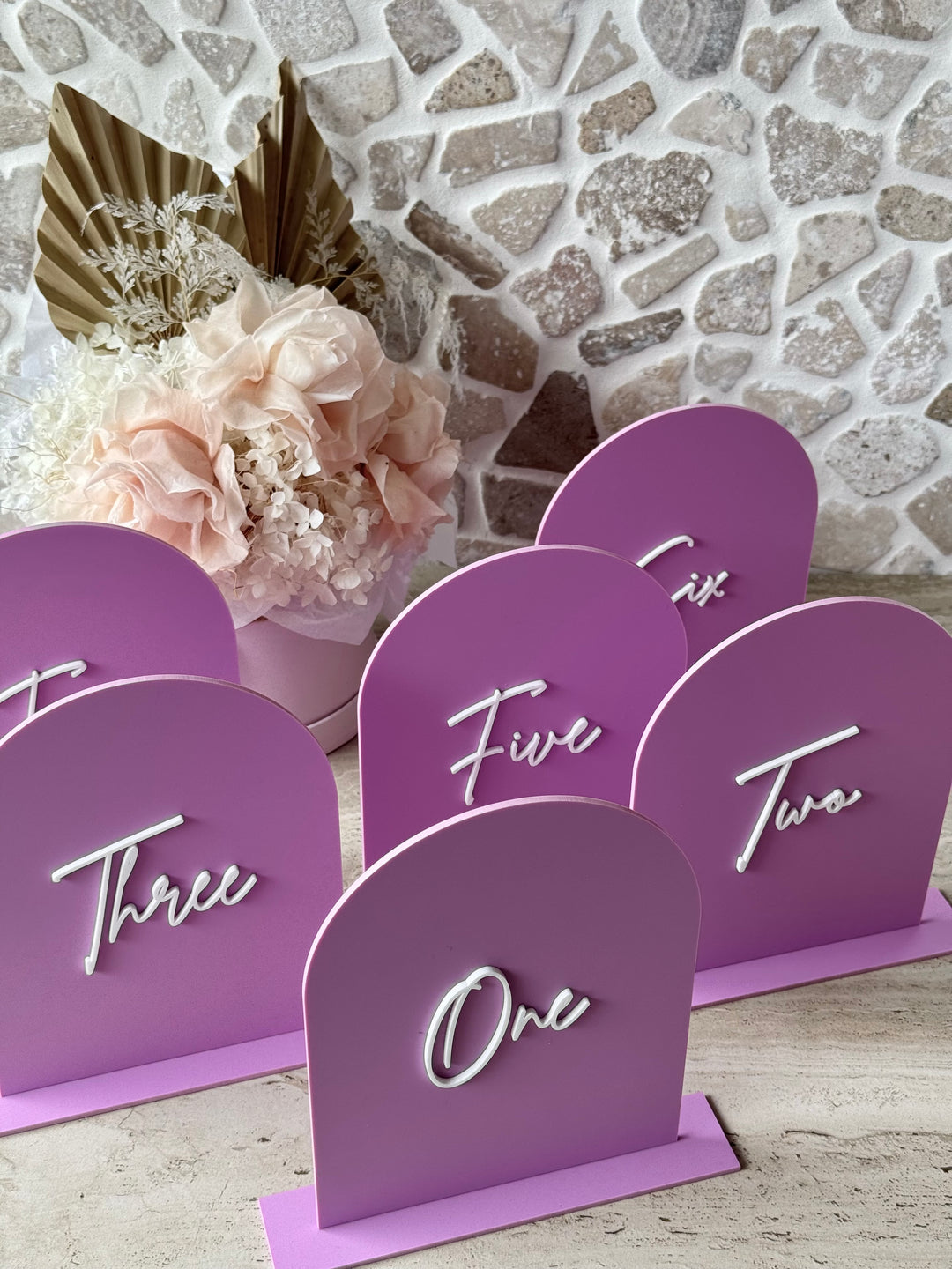Acrylic Arch Table Numbers
