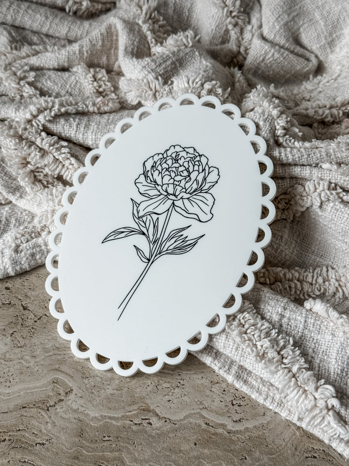 Vintage-style Plaque With Birth Month Flower