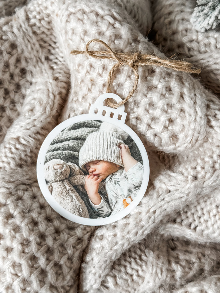 UV Print Christmas Photo Ornament - Style 01