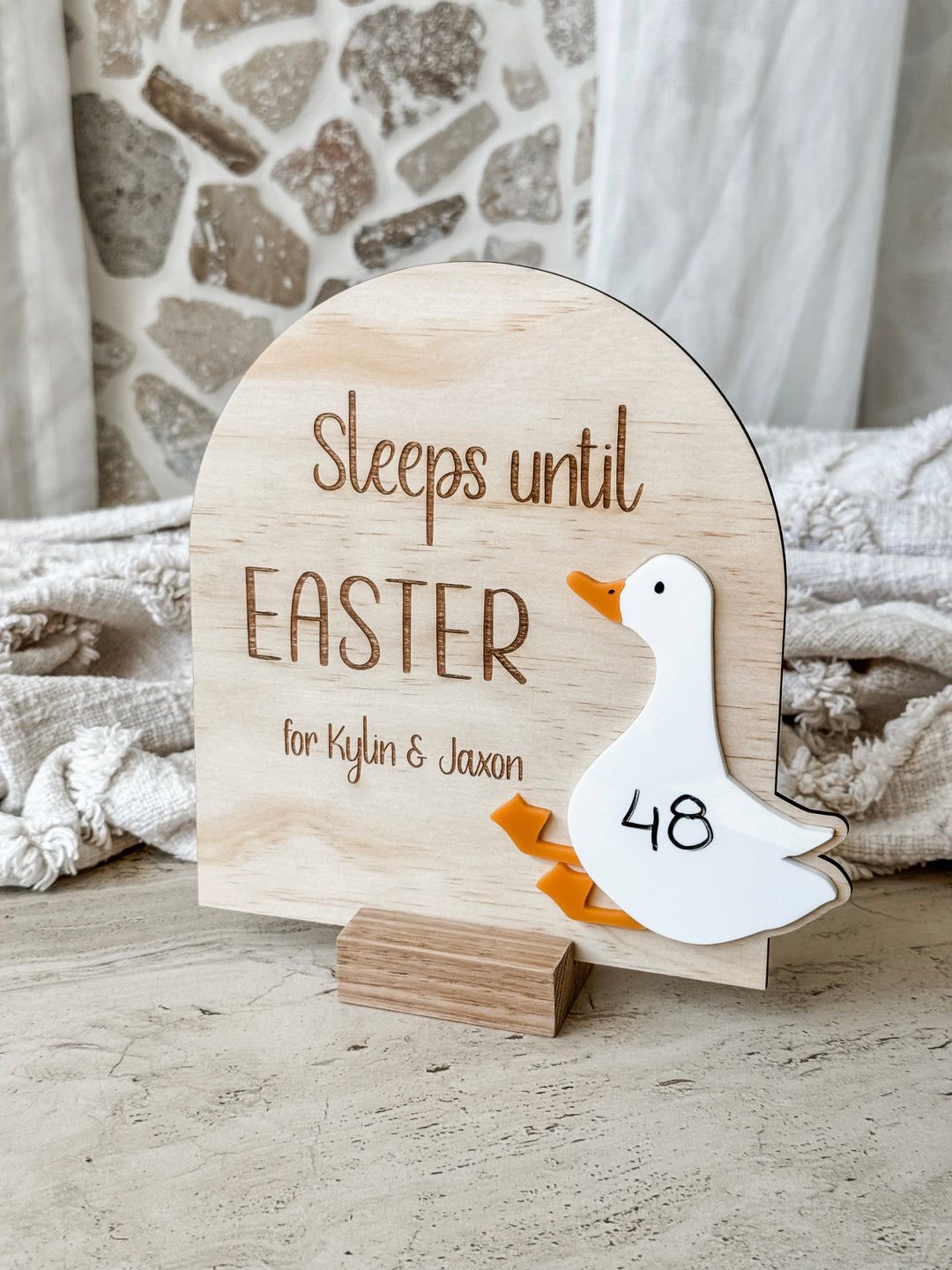 Goose Countdown To Easter Plaque