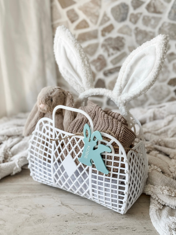 Personalised Bunny  Acrylic Alphabet Tag