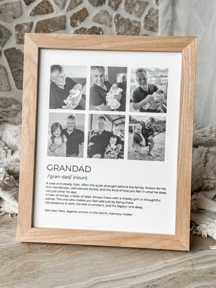 Grandad Definition Collage Photo Frame 8x10