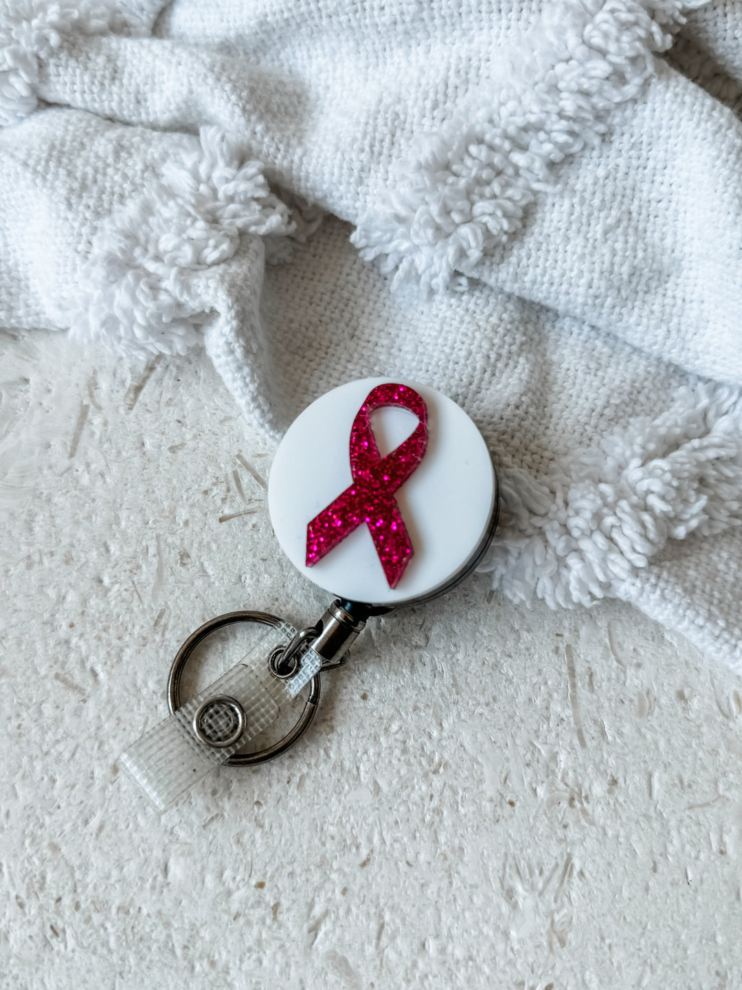 Pink Ribbon Badge Reel