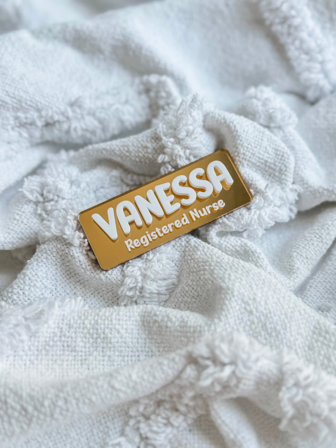 Name Badge with Occupation - Mirror Acrylic