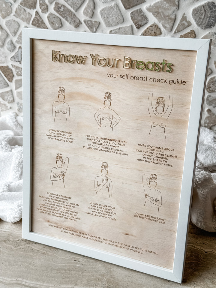 Self Breast Check Guide - Wood insert