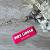 Groovy Font Name Badge with Occupation