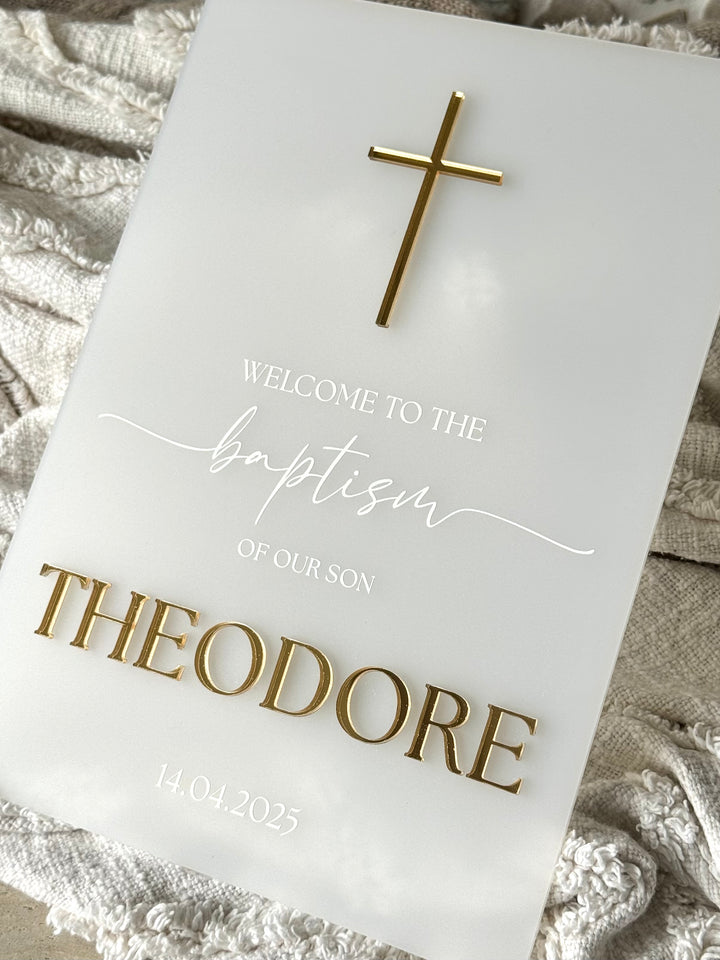 Baptism Welcome Sign - Style 1