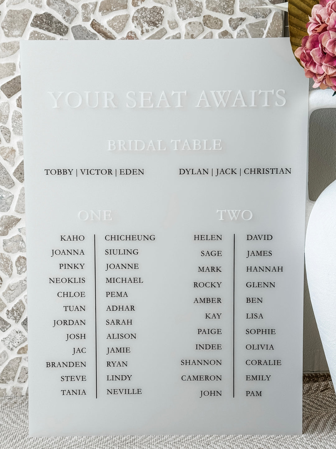 Monotone Seating Chart