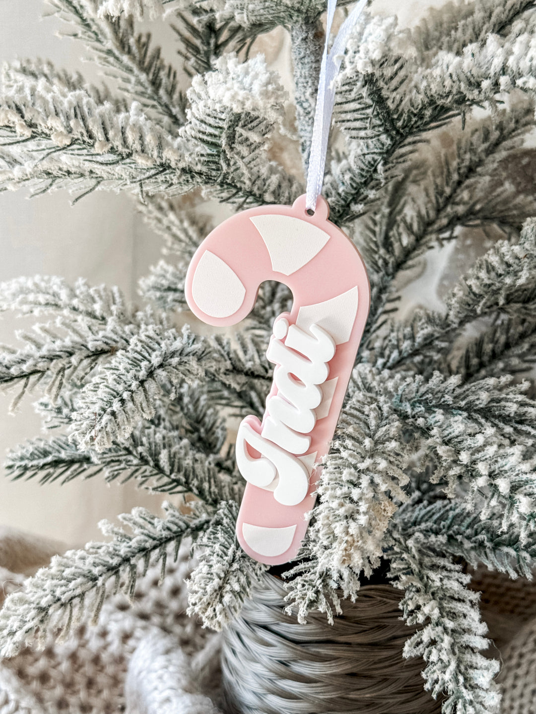 Retro Candy Cane Ornament
