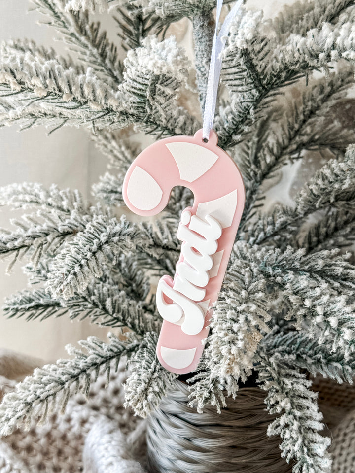 Retro Candy Cane Ornament