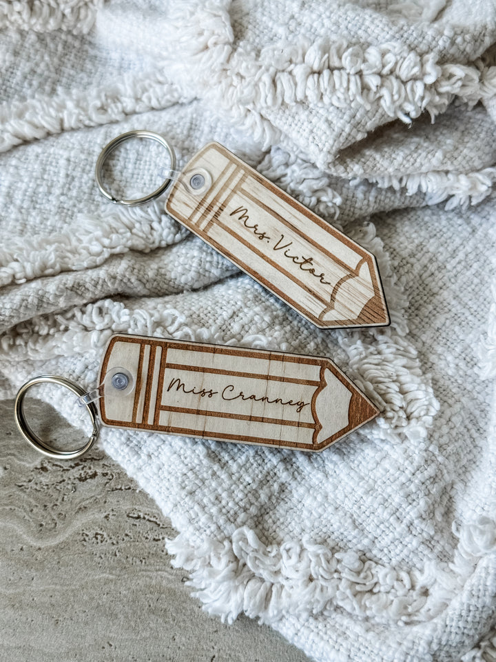 Personalised Pencil Keyring