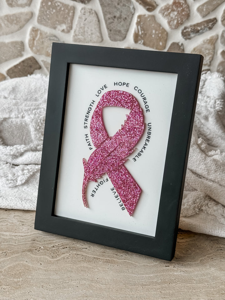 Pink Ribbon - Affirmation Frame