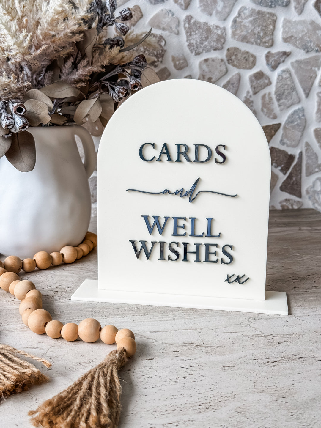 Cards and Well Wishes Sign