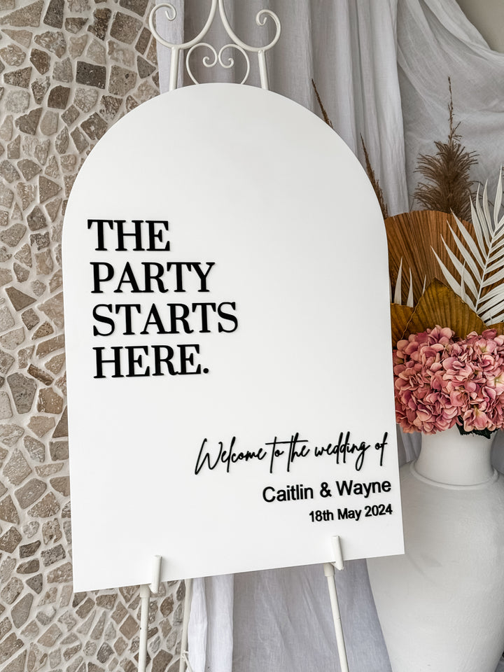 Acrylic Arch Welcome Sign