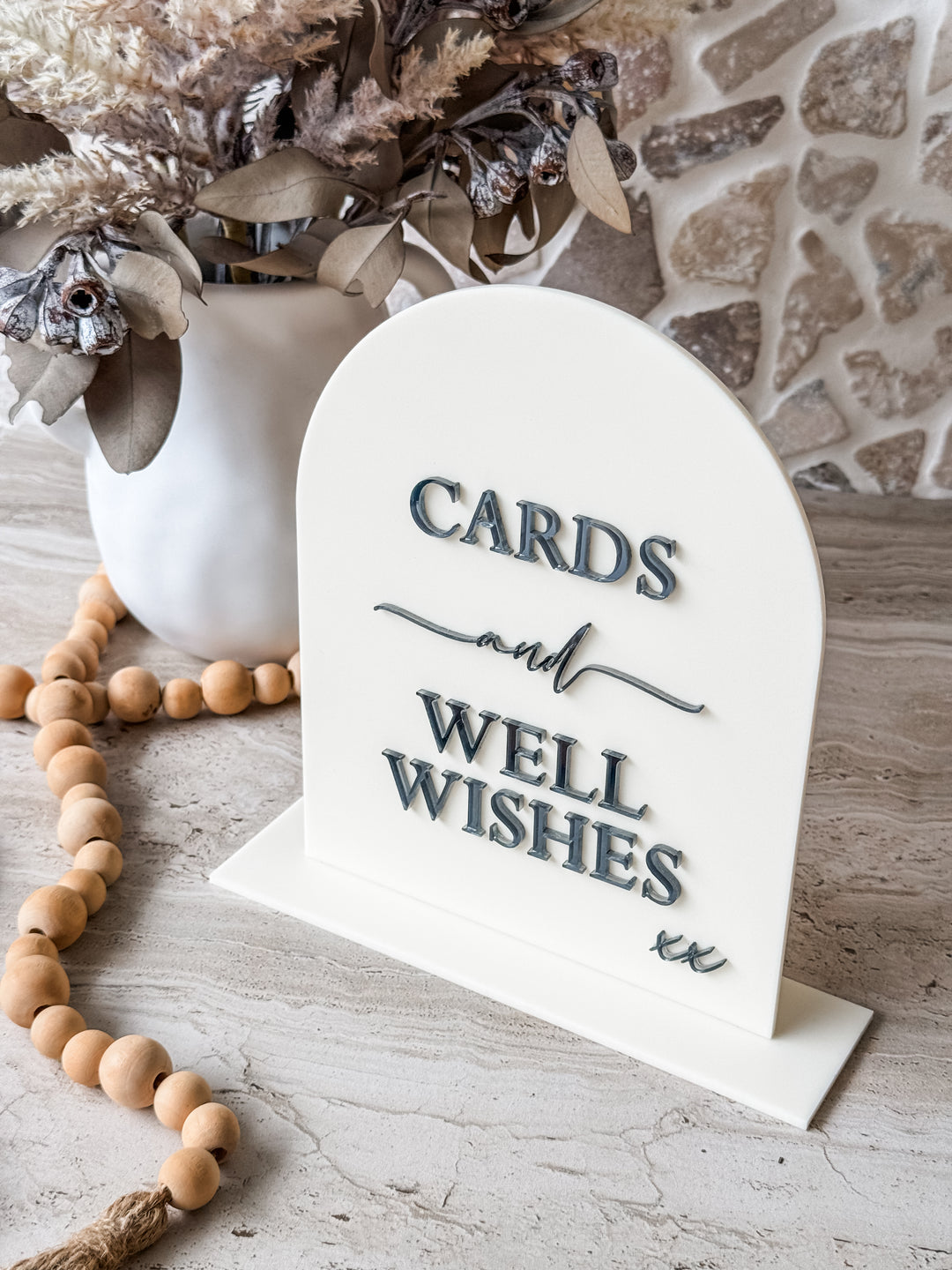 Cards and Well Wishes Sign