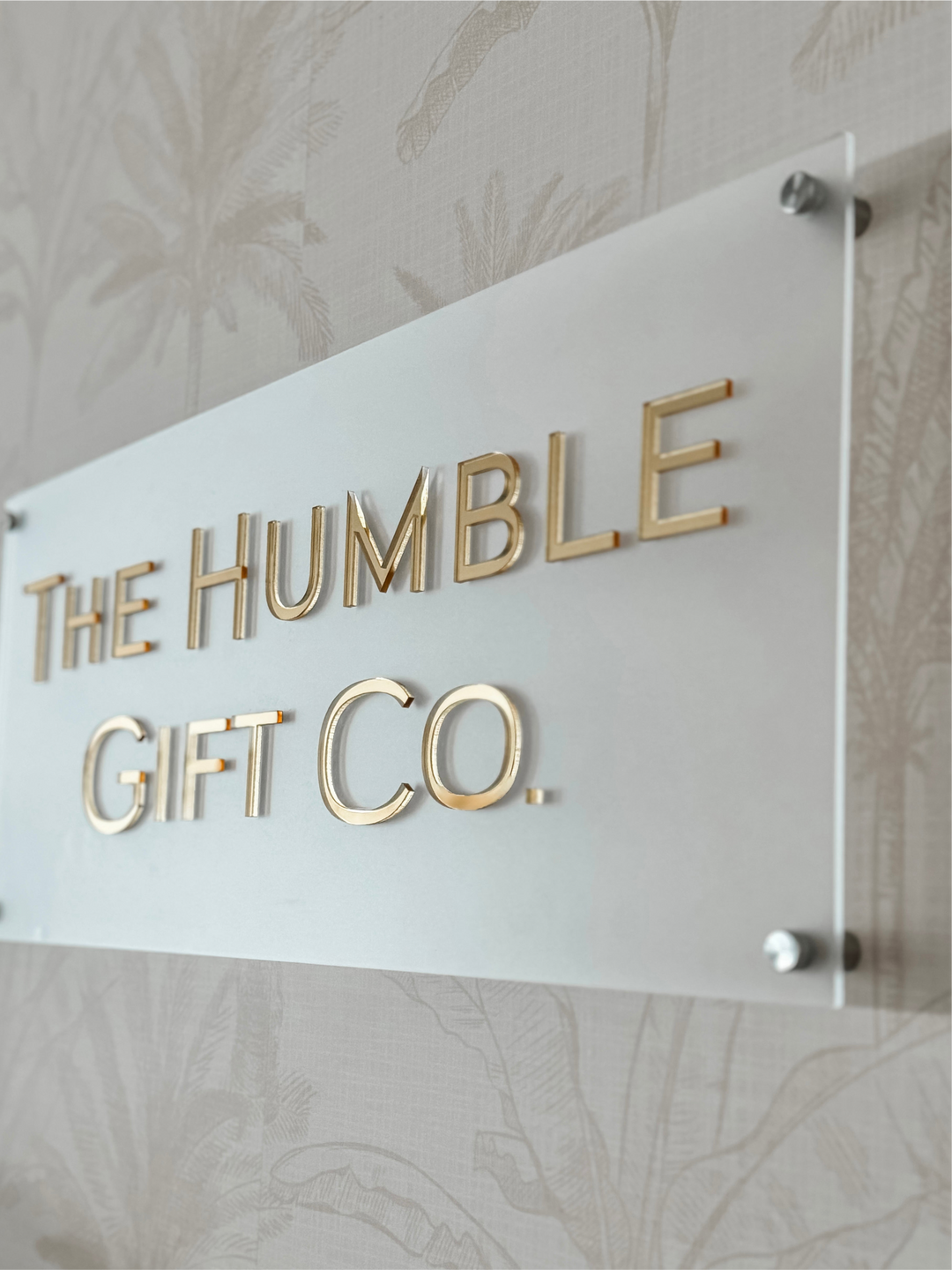 Rectangle Acrylic Logo Sign with Stand-offs