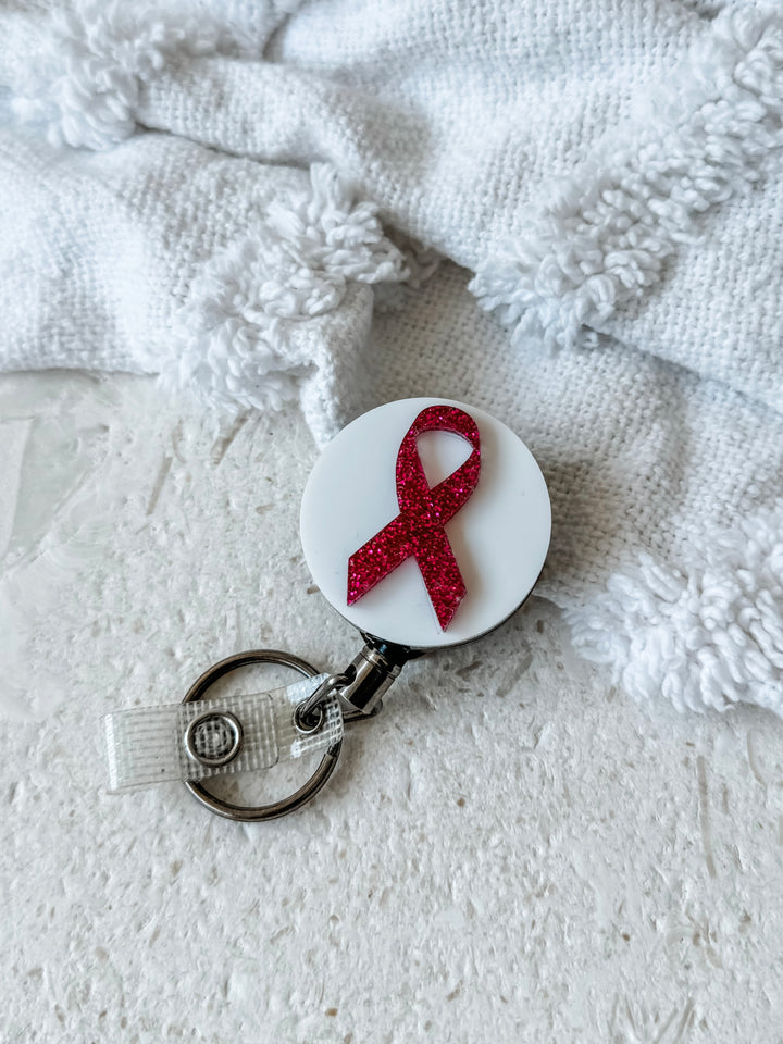 Pink Ribbon Badge Reel