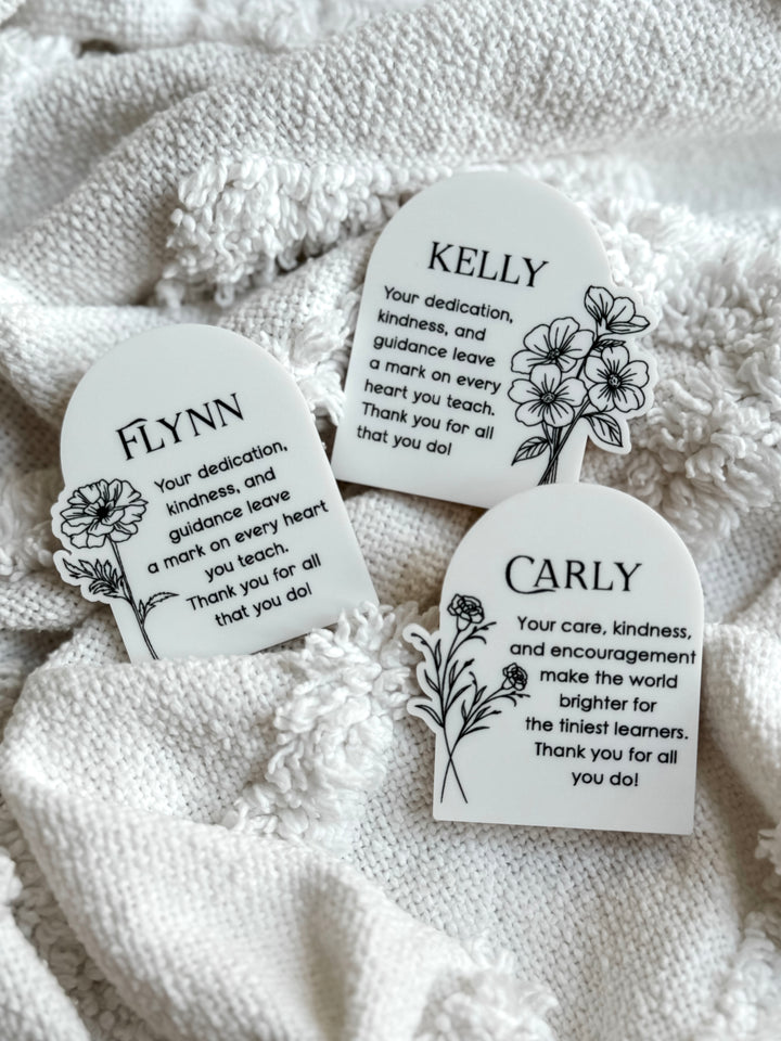 Teacher's Personalised Flower Fridge Magnets
