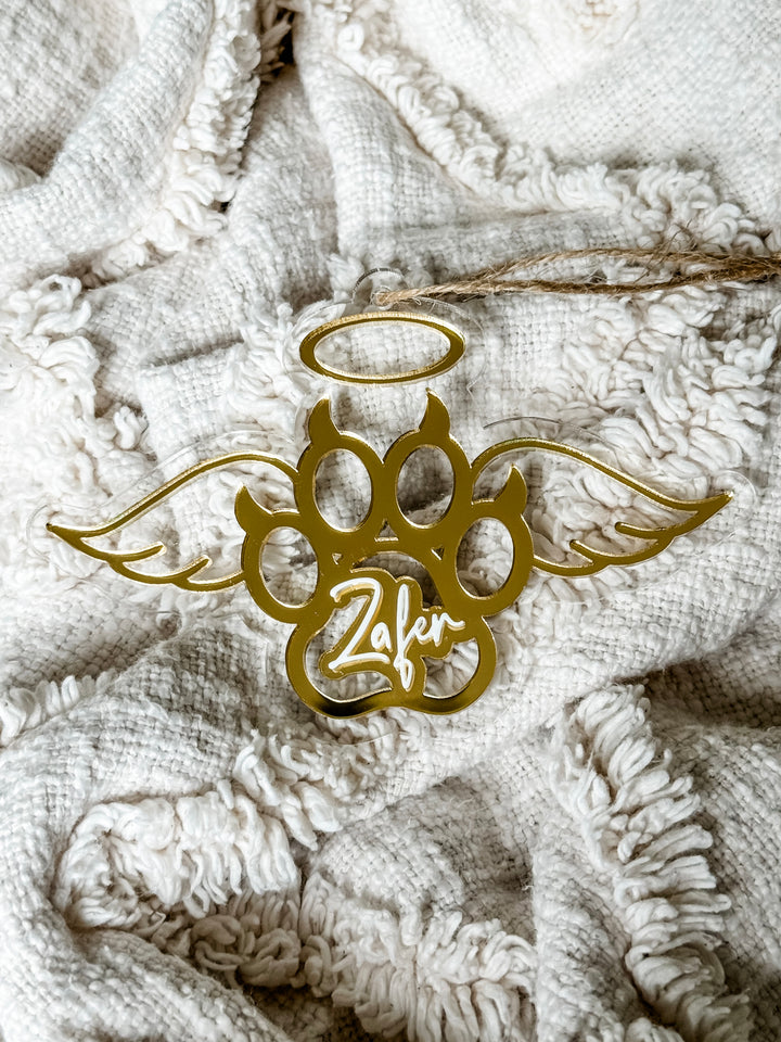 Cat Paw Print Memorial Ornament