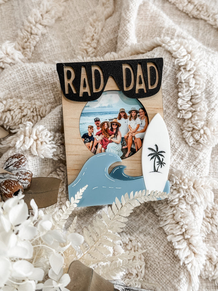 Rad Dad Fridge Magnet Photo Frame