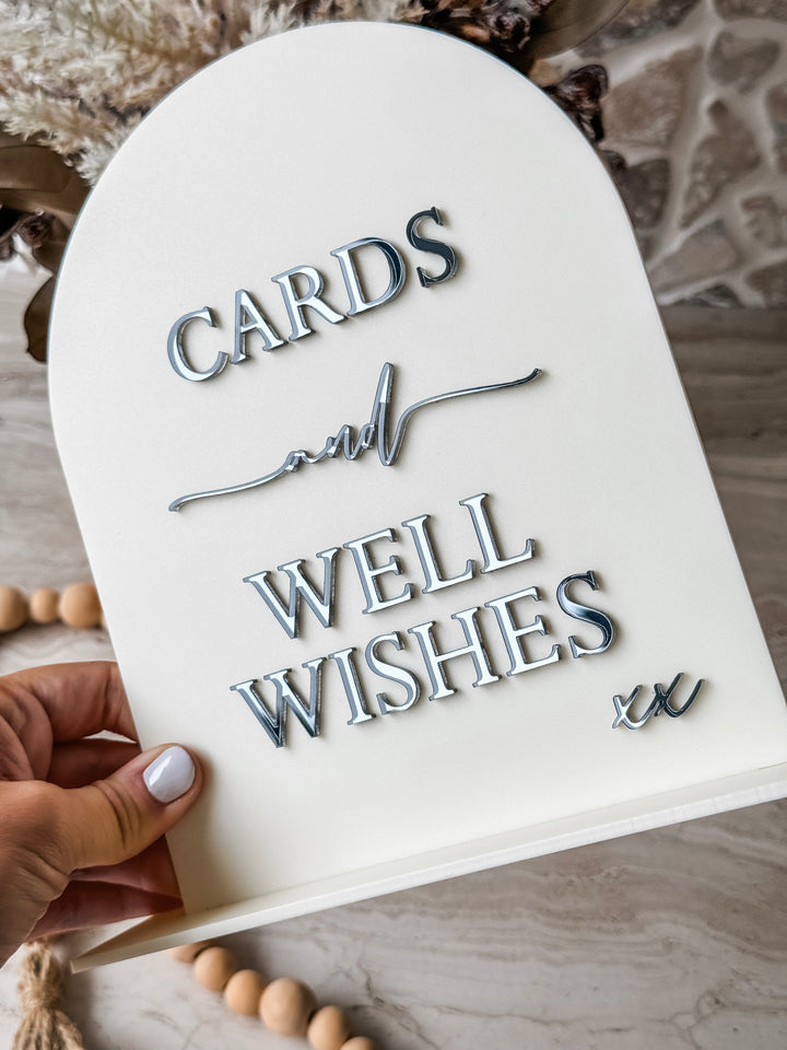 Cards and Well Wishes Sign