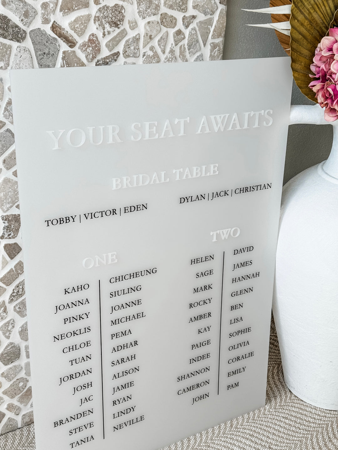 Monotone Seating Chart