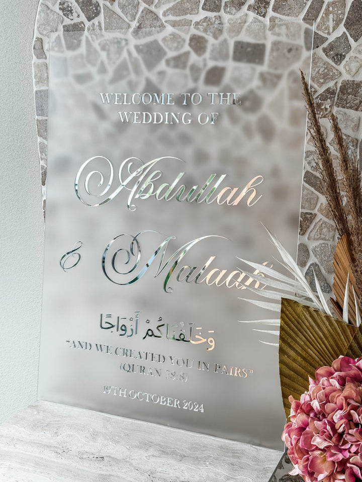 Elegant Wedding Welcome Sign