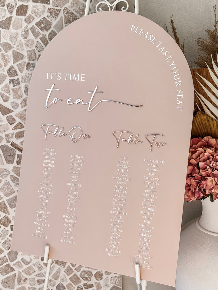 It's Time to Eat - Seating Chart