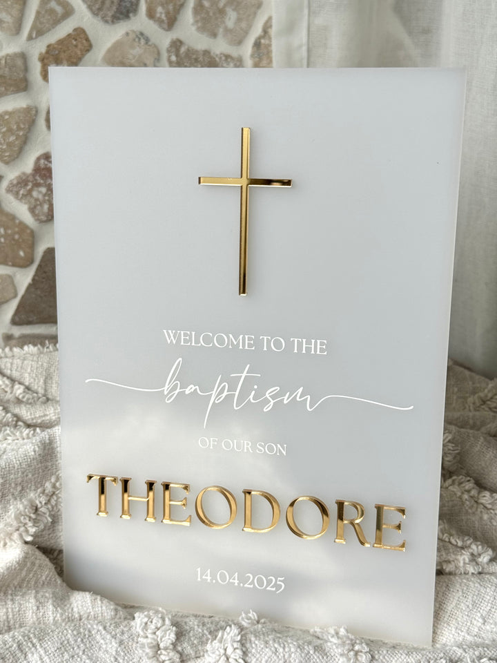 Baptism Welcome Sign - Style 1