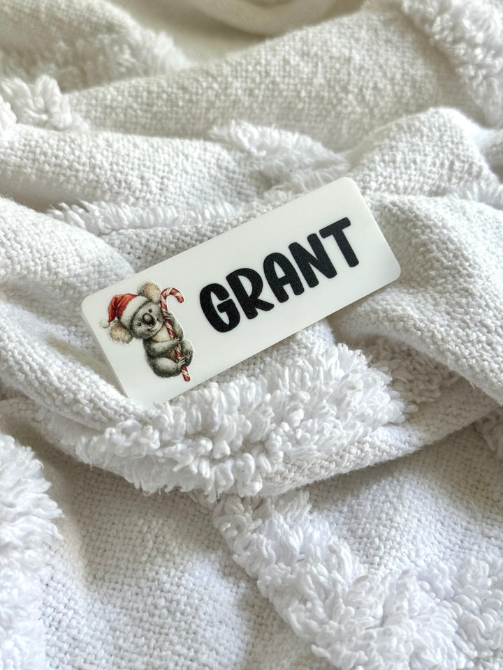 Aussie Christmas UV Print Name Badge