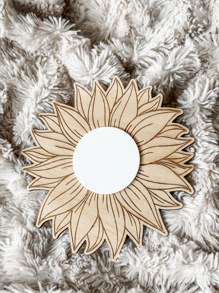 Reusable Milestone Plaque - Sunflower