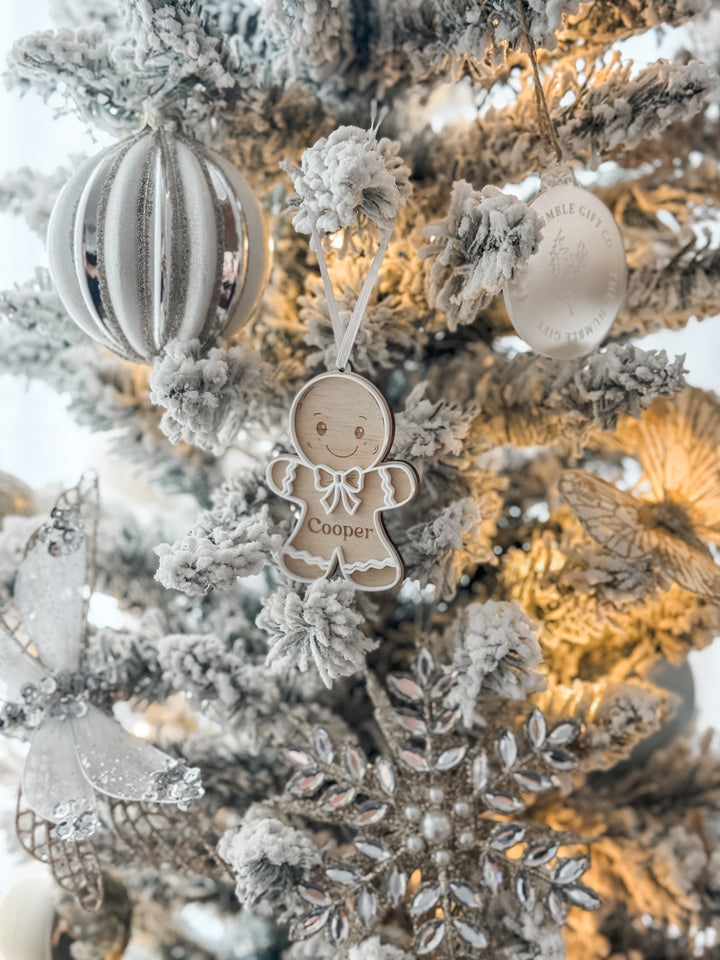 Gingerbread Man Layered Personalised Ornament
