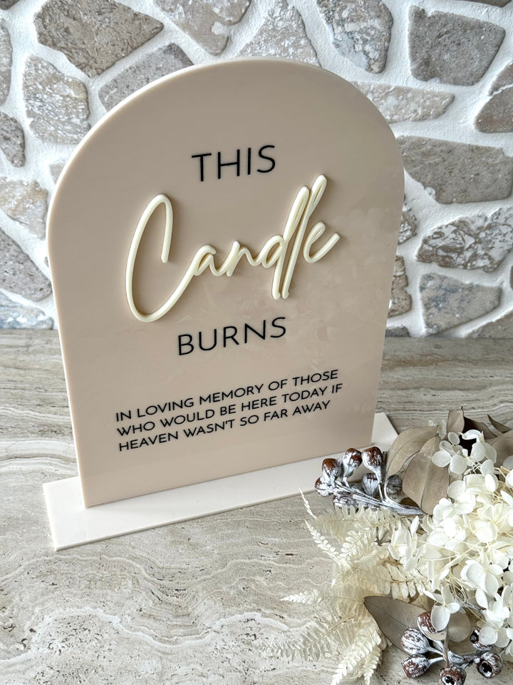 This Candle Burns Sign