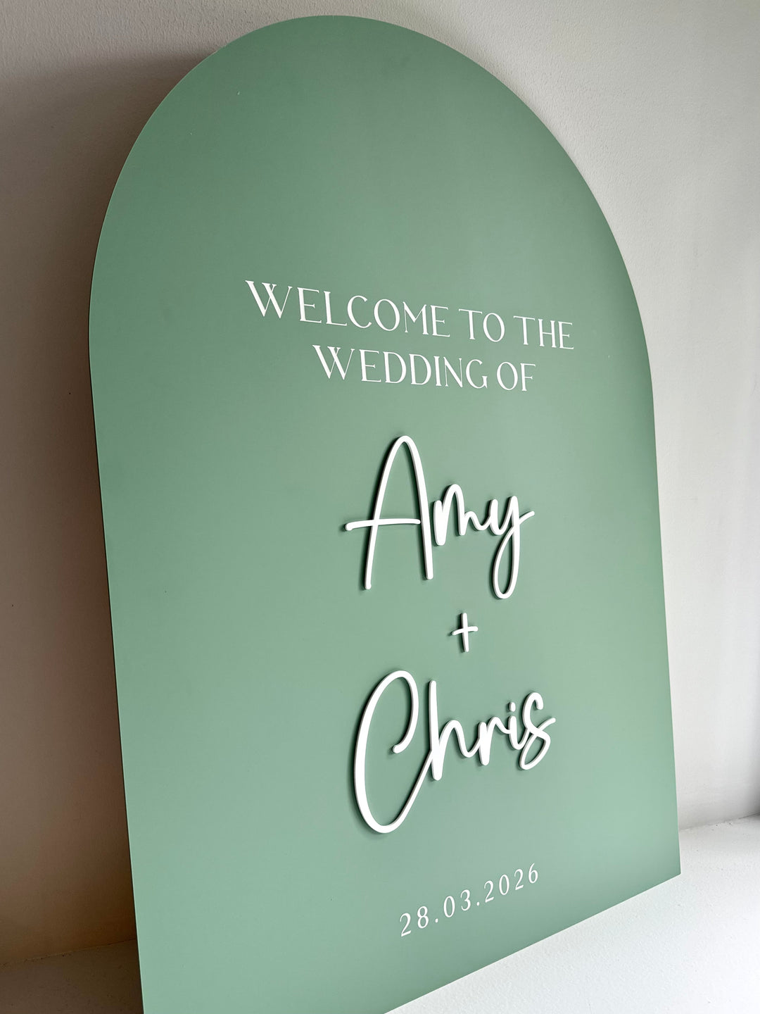 Acrylic Arch Welcome Sign - Style 3