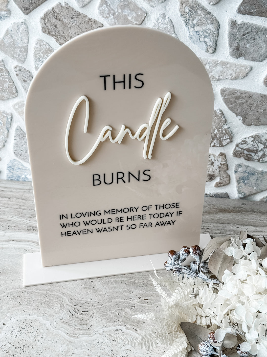 Acrylic Arch Memorial Sign