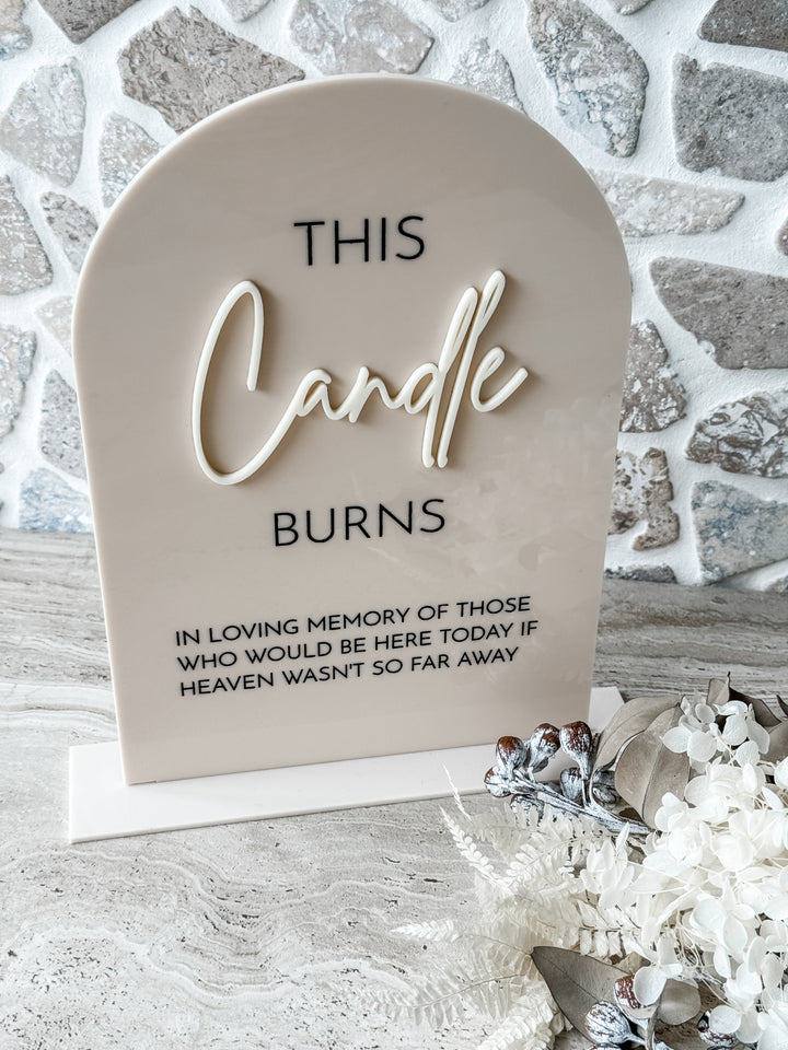 Acrylic Arch Memorial Sign