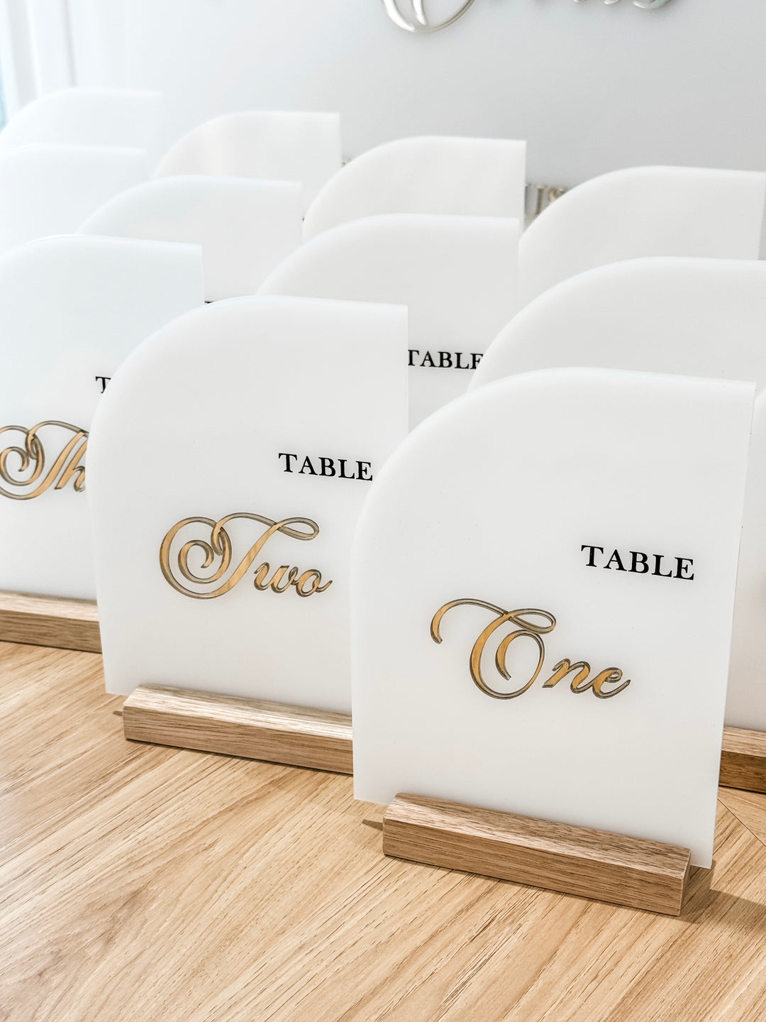 Elegant Acrylic Table Numbers