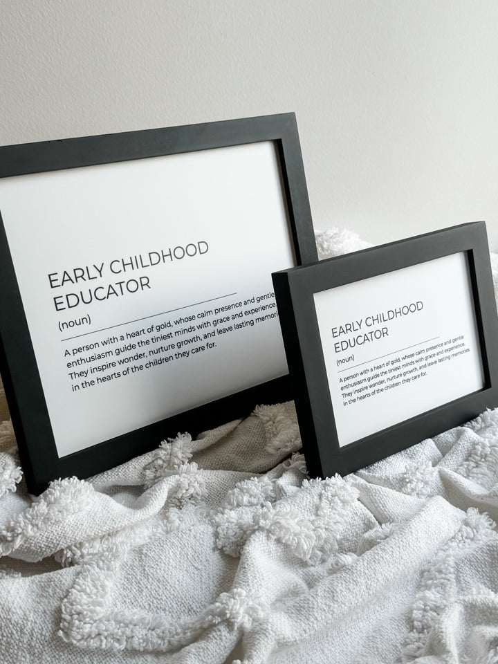 Early Childhood Educator Definition Frame