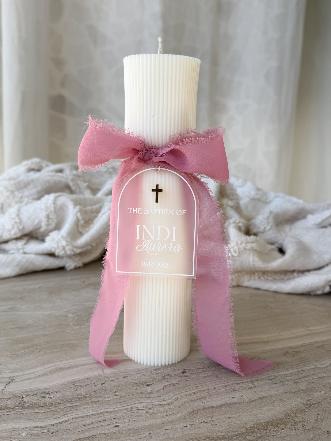 Personalised Candle & Tag Set - Style 1