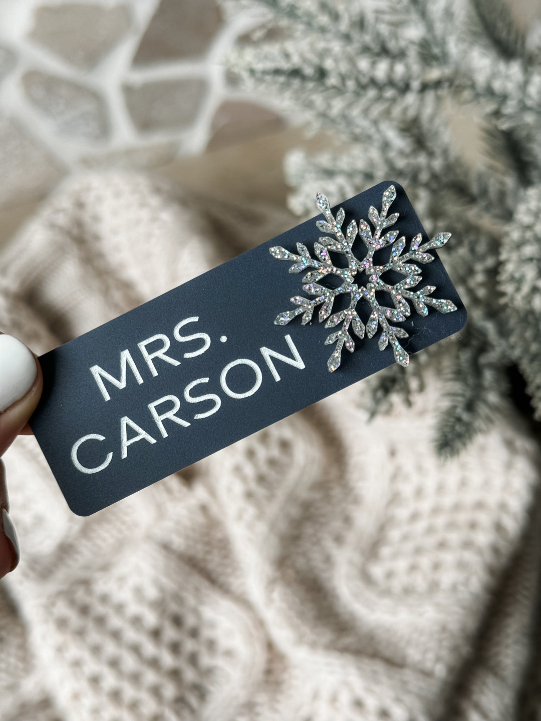 Christmas Name Badge