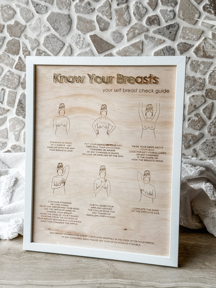 Self Breast Check Guide - Wood insert