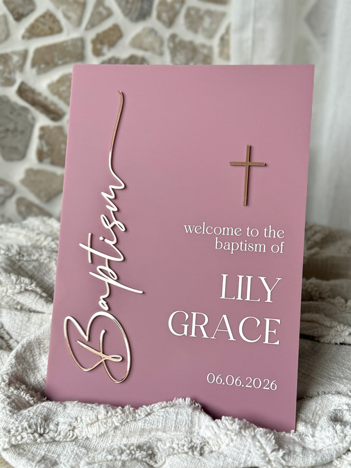 Baptism Welcome Sign - Style 2