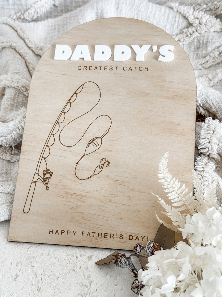 Wooden Father’s Day Fishing Plaque