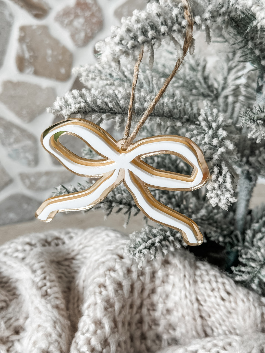 Acrylic Bow Ornament